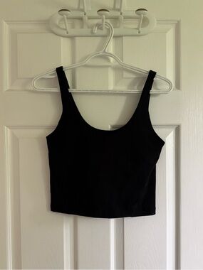 Gilly Hicks Recharge Black Athletic Tank with Built-in Bra
